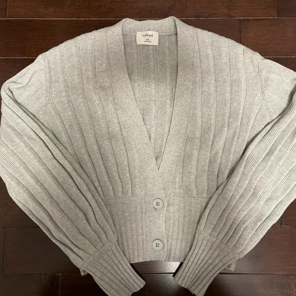 Aritzia Wilfred Plunge Front Thais Cardigan (merino wool) - Picture 2 of 6